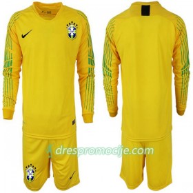 Brazil Dres Dječji Domaći Svjetsko prvenstvo 2018 Dugim Rukavima